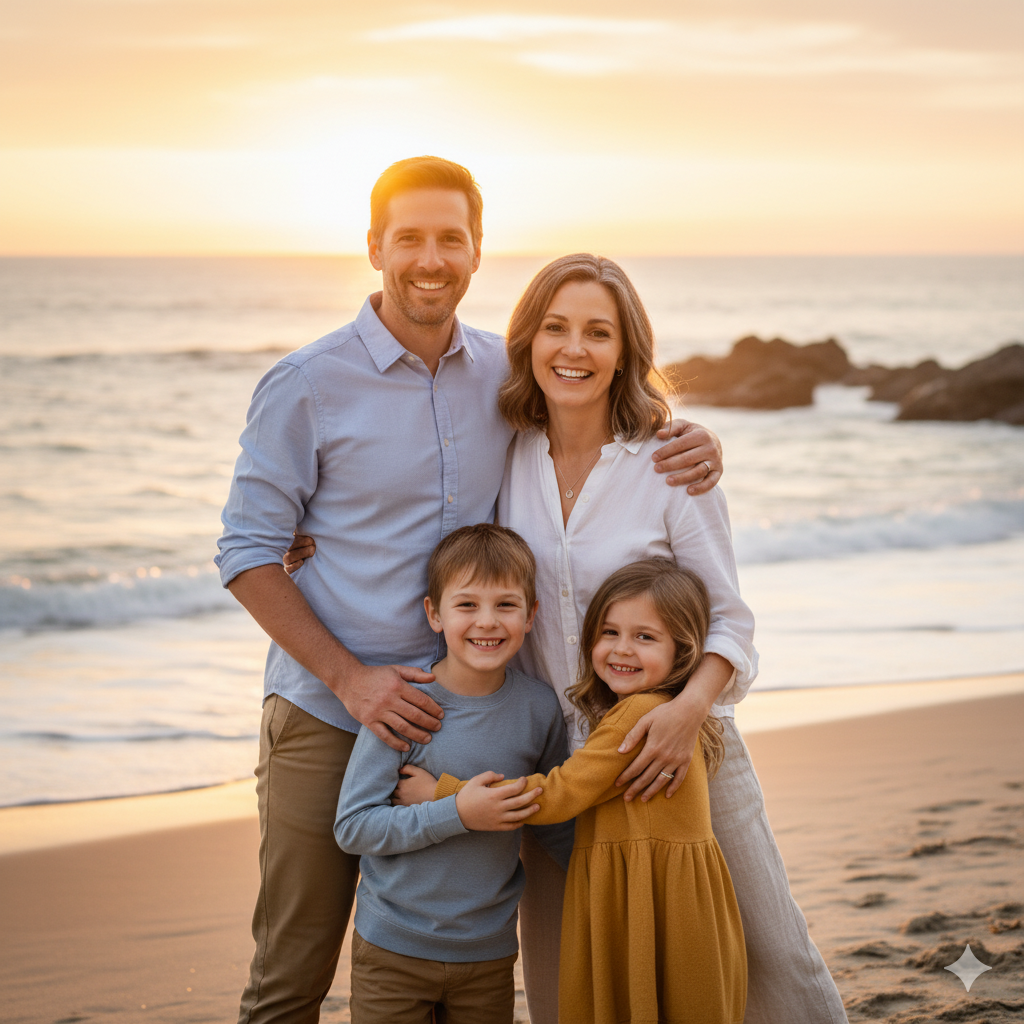 Glückliche Familie - Familienbegleitung Brucherseifer